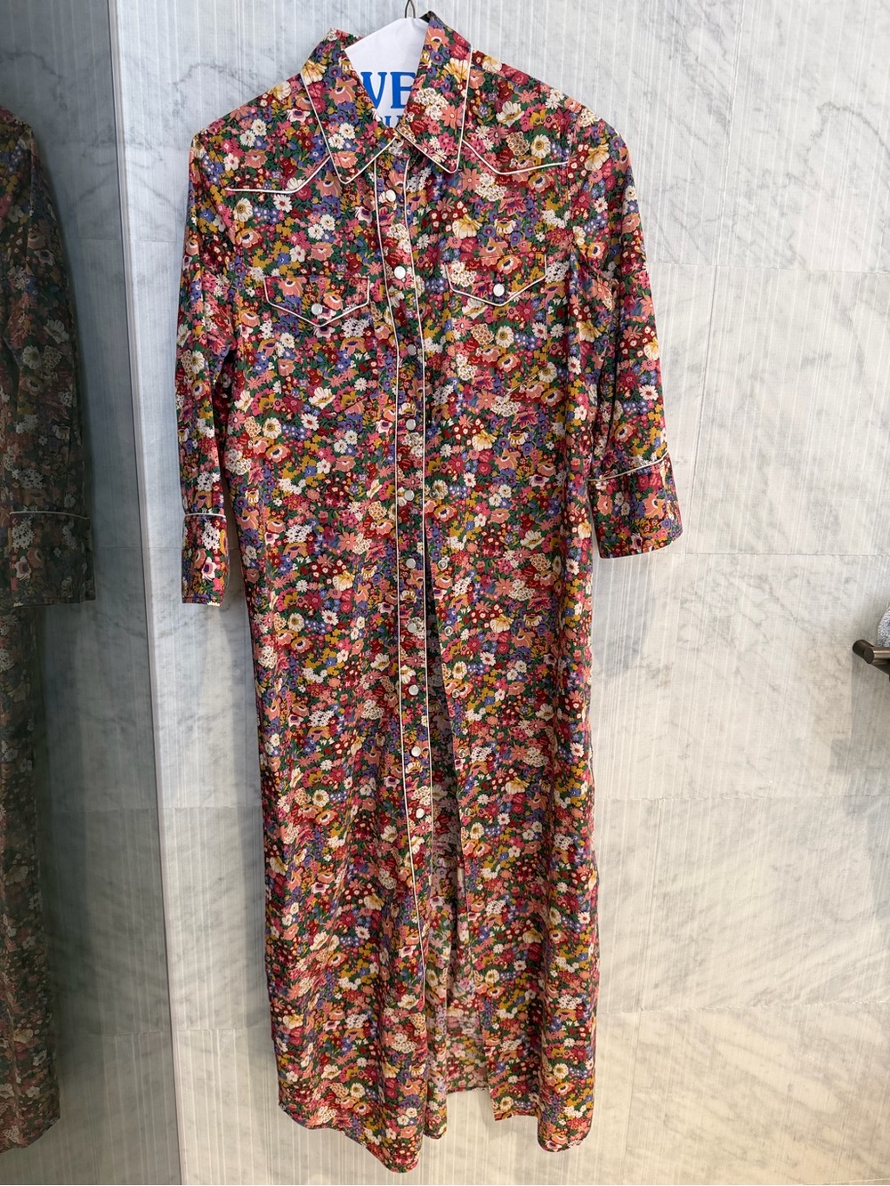 R13 Floral Button-Front Midi Dress in Liberty Print
